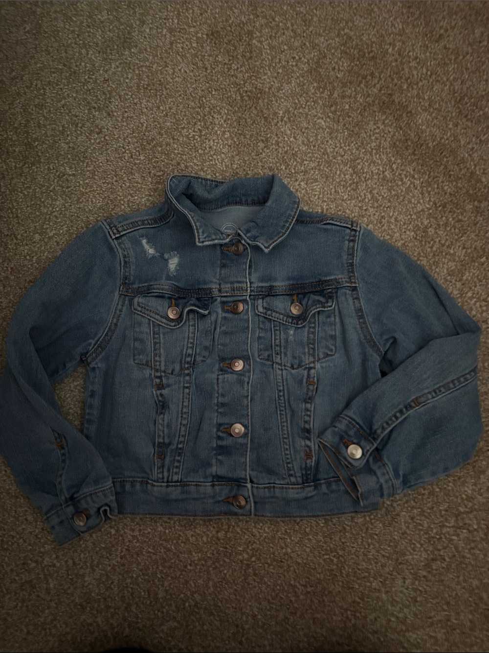 wonder nation Blue Denim Jean Jacket with Button Front
